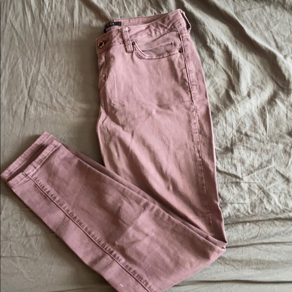 Purple skinny jeggings